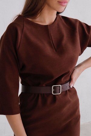 Платье-реглан тёмно-коричневое (остаток: )