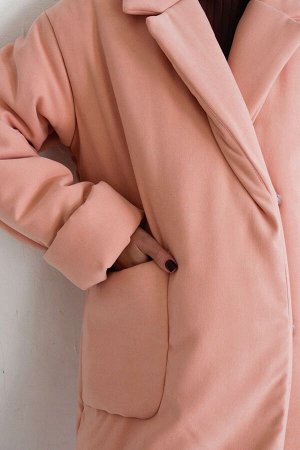 Пальто-одеяло Premium Аlpolux пудровое