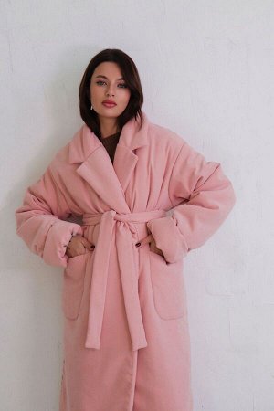 Пальто-одеяло Premium Аlpolux пудровое (остаток: -)