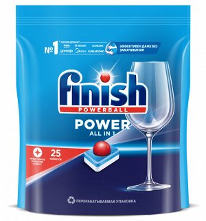 ФИНИШ POWER All in 1 Таблетки для посудомоечных машин 25, Finish