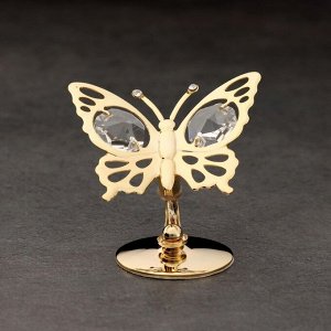 Сувенир "Бабочка", на подставке, с хрусталиками