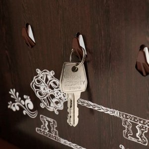 Ключница настенная «Домик на опушке», 26.5?31.5 см, орех