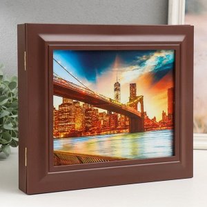 Ключница настенная «Мост», орех, 26.5x31.5 см