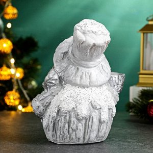 Подсвечник на 1 свечу «Снеговичок», полистоун, 13x15 см