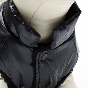СИМА-ЛЕНД Куртка для собак &quot;Блеск&quot;, S (ДС 25, ОГ 37, ОШ 24 см, до 5 кг), чёрная
