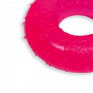 Игрушка жевательная "Кольцо" прозрачная, PP, 6,7 х 2 см, розовая