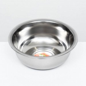 Миска металлическая эконом, 1 л, 17x6.5 см