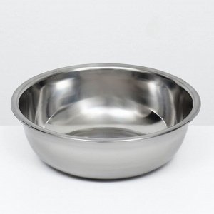 Миска металлическая эконом, 2.4 л, 23x8 см