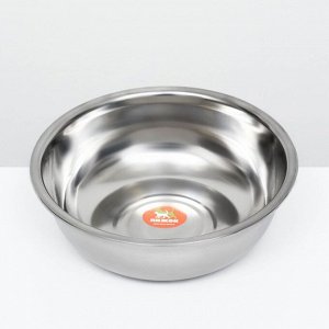 Миска металлическая эконом, 2.4 л, 23x8 см