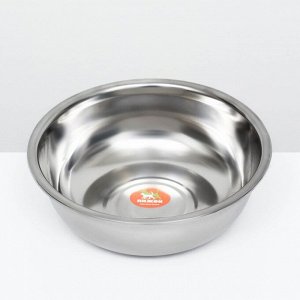 Миска металлическая эконом, 2.7 л, 25x8 см