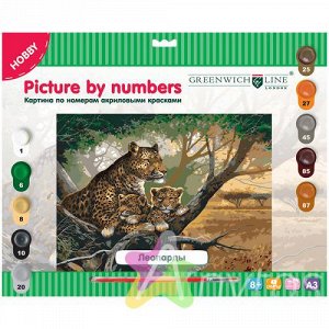 Картина по номерам А3 "Леопарды" с акриловыми красками: KT_10033 штр.: 4680211080334, Похожие товары