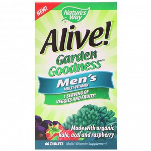 Natures Way, Alive! Garden Goodness Mens Multivitamin, 60 Tablets