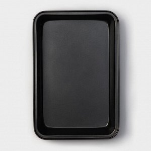 Противень Доляна «Жаклин. Прямоугольник», 30x20x5 см, антипригарное покрытие, цвет чёрный