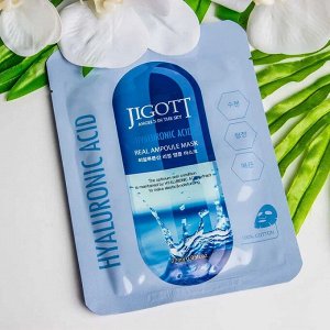 280207 "Jigott" Hyaluronic Acid Real Ampoule Mask Ампульная тканевая маска с гиалуроновой кислотой 27 мл 1/600