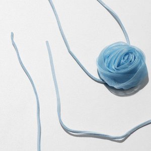 Чокер «Танго» роза блестящая, цвет голубой, 200 см
