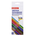 Карандаши 24 цв &quot;ErichKrause Bicolor.Basic&quot; двусторон.,трехгранные
