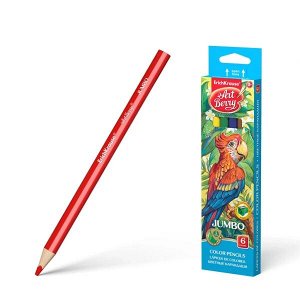 Карандаши 6 цв "ErichKrause ArtBerry Jumbo" трехгр. с точилкой