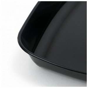 Туалет округлый без сетки 33,5 х 25 х 6 см, чёрный 7815776