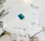Трусы женские бамбук кружево белый 1700