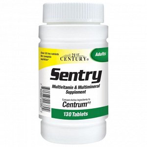 21st Century, Sentry, мультивитаминная и мультиминеральная добавка, 130 таблеток