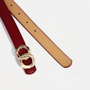 Ремень женский, ширина 2,2 см, пряжка металл, цвет бордовый