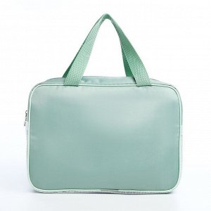 Косметичка-сумка Beauty, 26*8*18, отдел на молнии, сетка, зеленый
