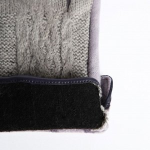 Перчатки женские, безразмерные, с утеплителем, цвет светло-серый