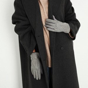 Перчатки женские, безразмерные, с утеплителем, цвет светло-серый
