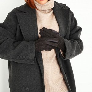 Перчатки женские, безразмерные, с утеплителем, цвет тёмно-серый