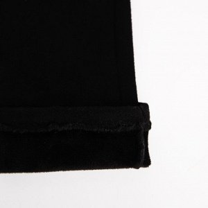 Перчатки жен 24*0,3*8,5 см, замша, безразм, без утеплителя, 2 полосы, черный