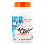 Doctors Best, Лучшая альфа-липоевая кислота, 150 мг, 120 капсул