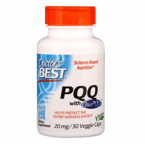 Doctors Best, Лучший PQQ (пирролохинолинохинон), 20 мг, 30 капсул на растительной основе