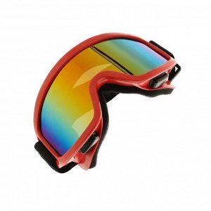 Очки-маска для езды на мототехнике, стекло хамелеон, цвет оранжевый