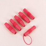 Бигуди на резинке, d = 2,3 см, 6 шт, цвет розовый