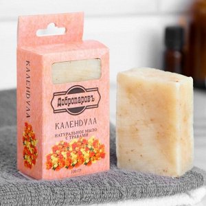 Мыло банное натуральное с травами в коробке "Календула" 100 г Добропаровъ