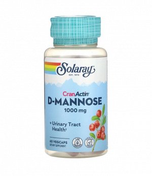 D-манноза с CranActin, для здоровья мочевыводящих путей, 60 капсул