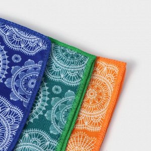 Салфетка микрофибра Доляна «Индия», 29x29 см, цвет МИКС