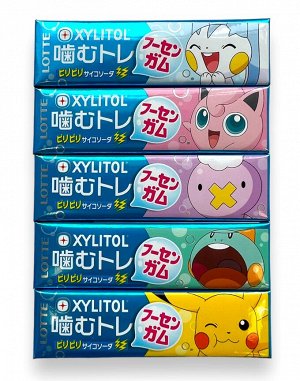 Резинка жевательная Xylitol Bilibili Psycho Soda вкус содового напитка Lotte, 30г, 1/15/300