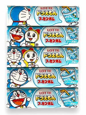 Резинка жевательная Doraemon со вкусом газировки Lotte, 15г, 1/20/400