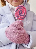 Варежки детские из монгольской шерсти