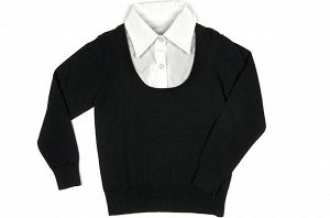 Пуловер для девочки (6-10л) 09-8101(2)черный