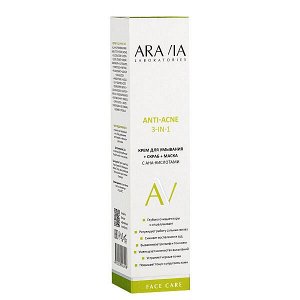 ARAVIA Laboratories Крем для умывания+скраб+маска с АНА кислотами 100 мл