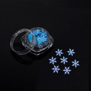 Пайетки для декора «Winter», голубые