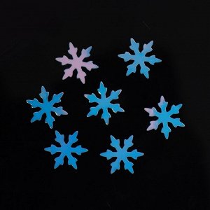 Пайетки для декора «Winter», голубые