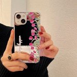 Зеркальный чехол на iPhone, с принтом &quot;Тюльпаны&quot;
