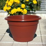 Горшок для цветов Приз 1,0 л, без поддона, цвет терракотовый, пластик