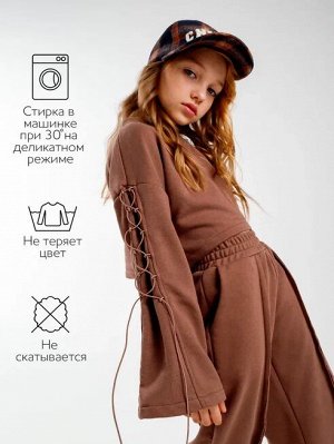 Костюм для девочки Amarobaby Twist, коричневый