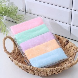 Набор салфеток для уборки, 30x30 см, микрофибра, 160 г, 5 шт., МИКС