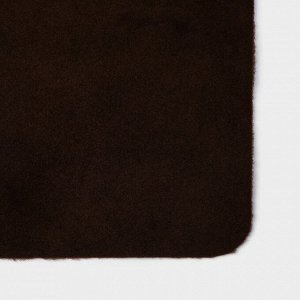 Коврик придверный влаговпитывающий Доляна, без окантовки, 40?60 см, цвет коричневый