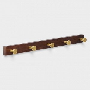 Крючки для полотенец на планке St*lz H*lzern Premiere, 45*3,5*4,2 см, цвет тёмное дерево